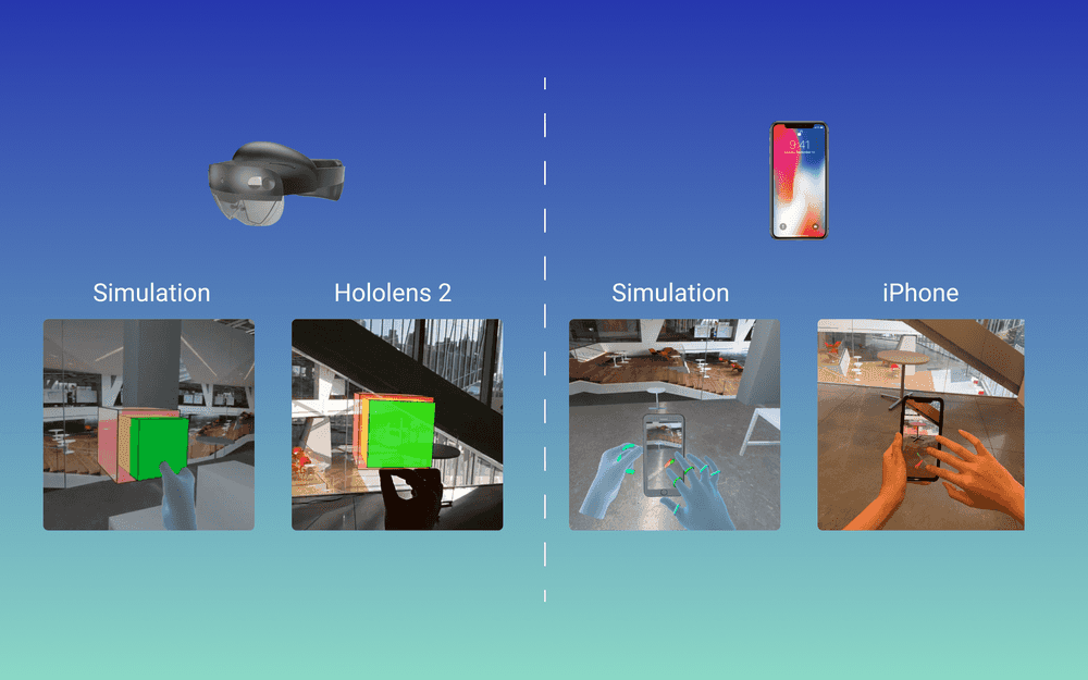 Towards Simulating Augmented Reality across Different Form Factors Using a Virtual Reality Device with Hand Tracking